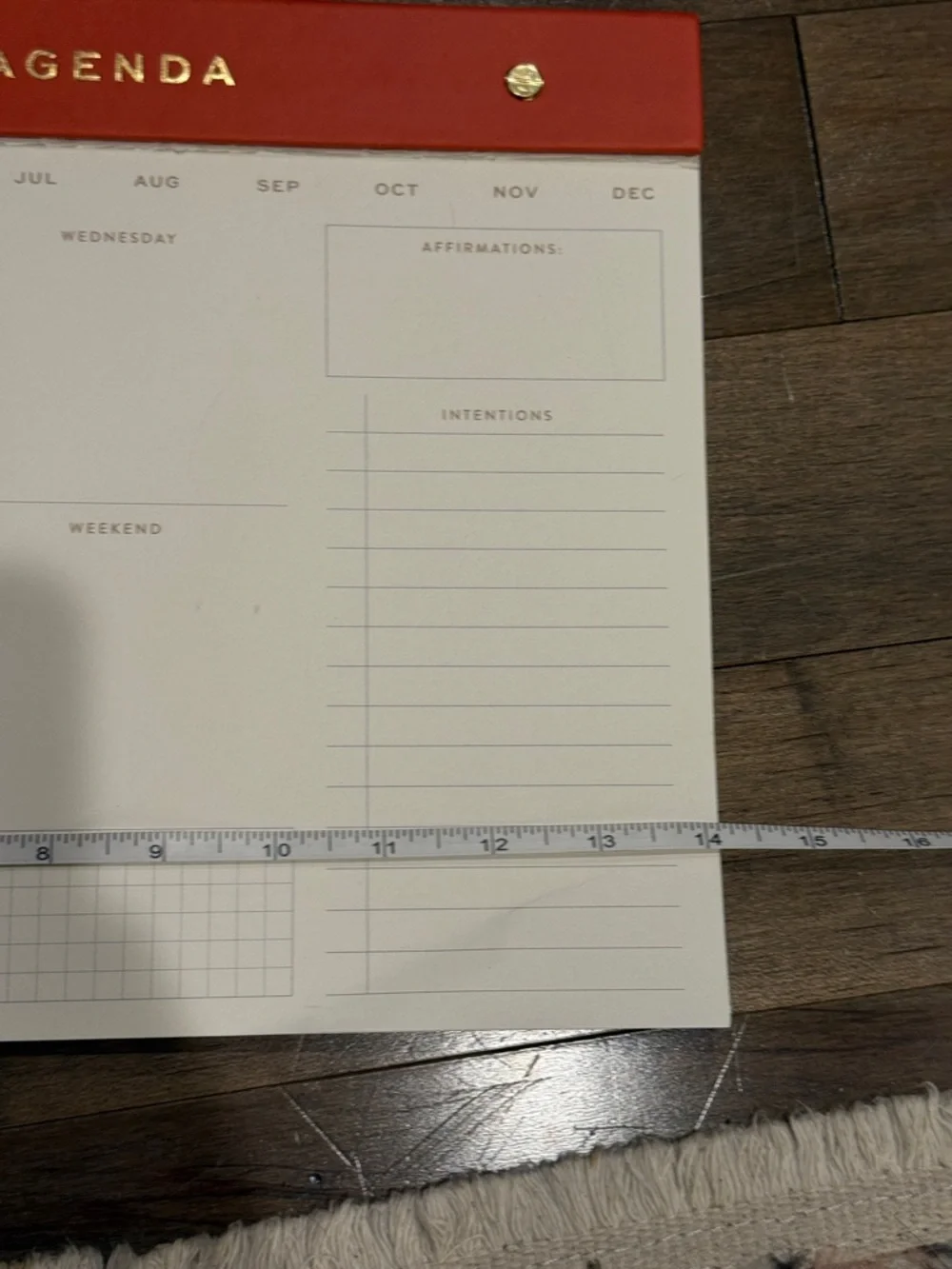 Weekly Agenda Desk Pad Undated